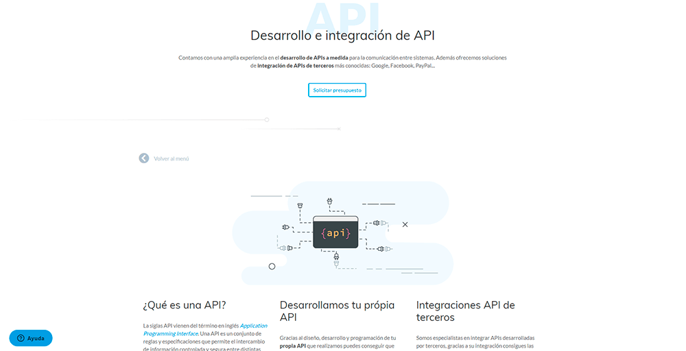 Ilustración de la sección API